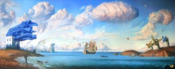 150の主題の芸術作品 Painting - 比喩的な旅シュルレアリスム
